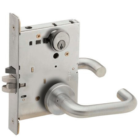 SCHLAGE Grade 1 Entrance Office with Auto Unlocking Mortise Lock, Conventional Cylinder, S123 Keyway, 03 Lev L9056P 03A 626